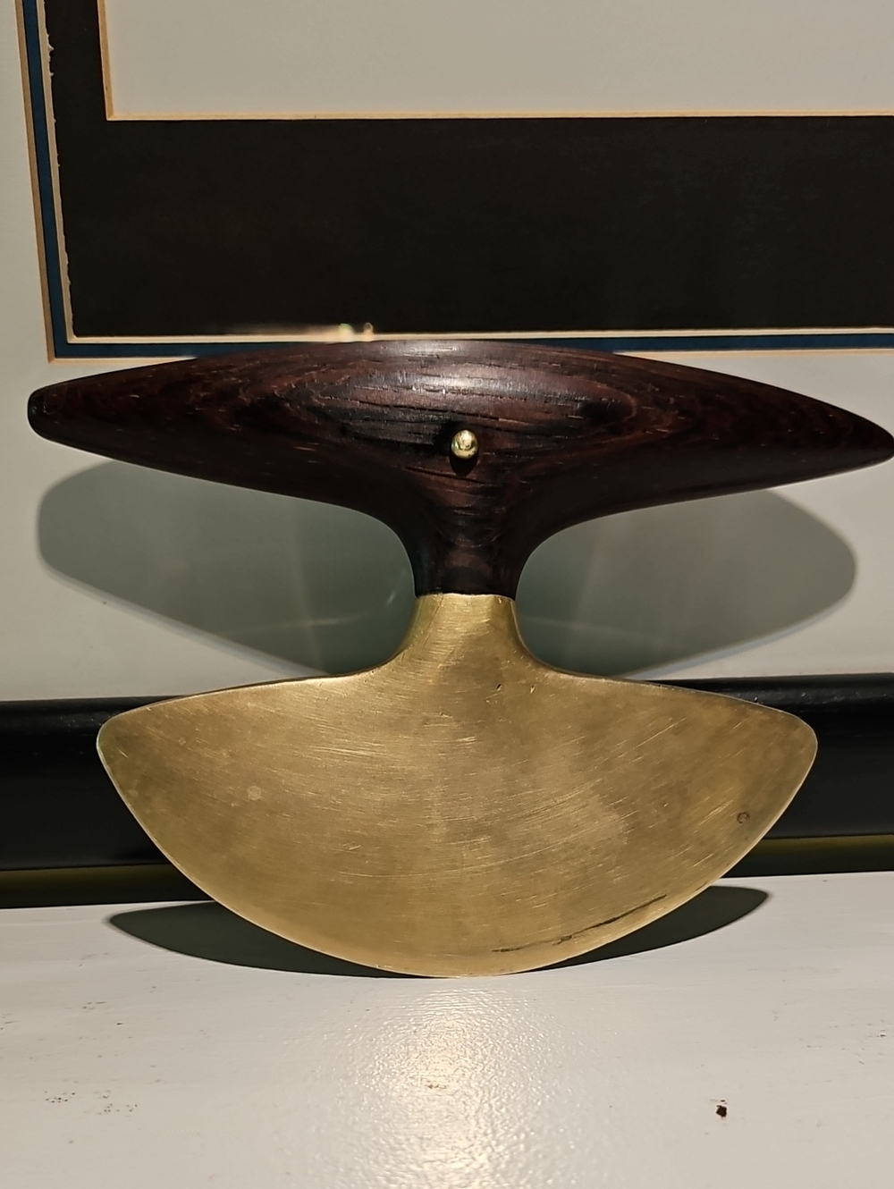 Brass & Wood Leather Tool